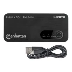 Manhattan 4K@60Hz 2-Port HDMI Splitter With Downscaling 16 Manhattan 4K@60Hz 2-Port HDMI Splitter With Downscaling -Manhattan Store 4kat60hz 2 port hdmi splitter with downscaling 207614 8