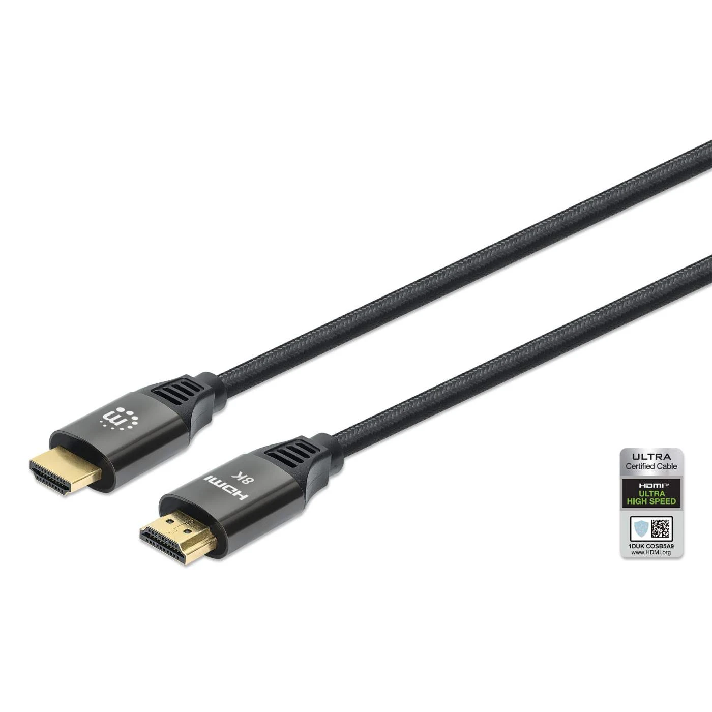 Manhattan 8K@60Hz Certified Ultra High Speed HDMI Cable With Ethernet, 1 M (3 Ft.) 1 Manhattan 8K@60Hz Certified Ultra High Speed HDMI Cable With Ethernet, 1 M (3 Ft.)