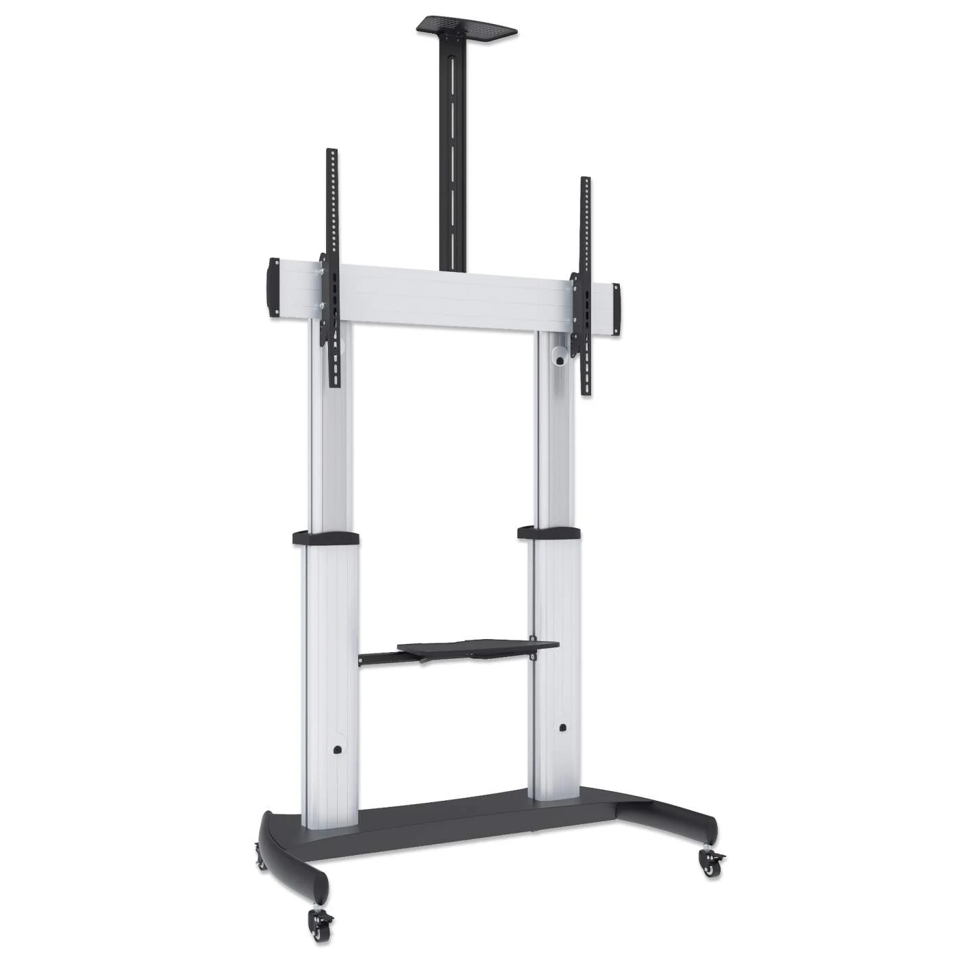 Manhattan Aluminum Heavy-Duty Height-Adjustable Multimedia TV Cart 3 Manhattan Aluminum Heavy-Duty Height-Adjustable Multimedia TV Cart - Image 3