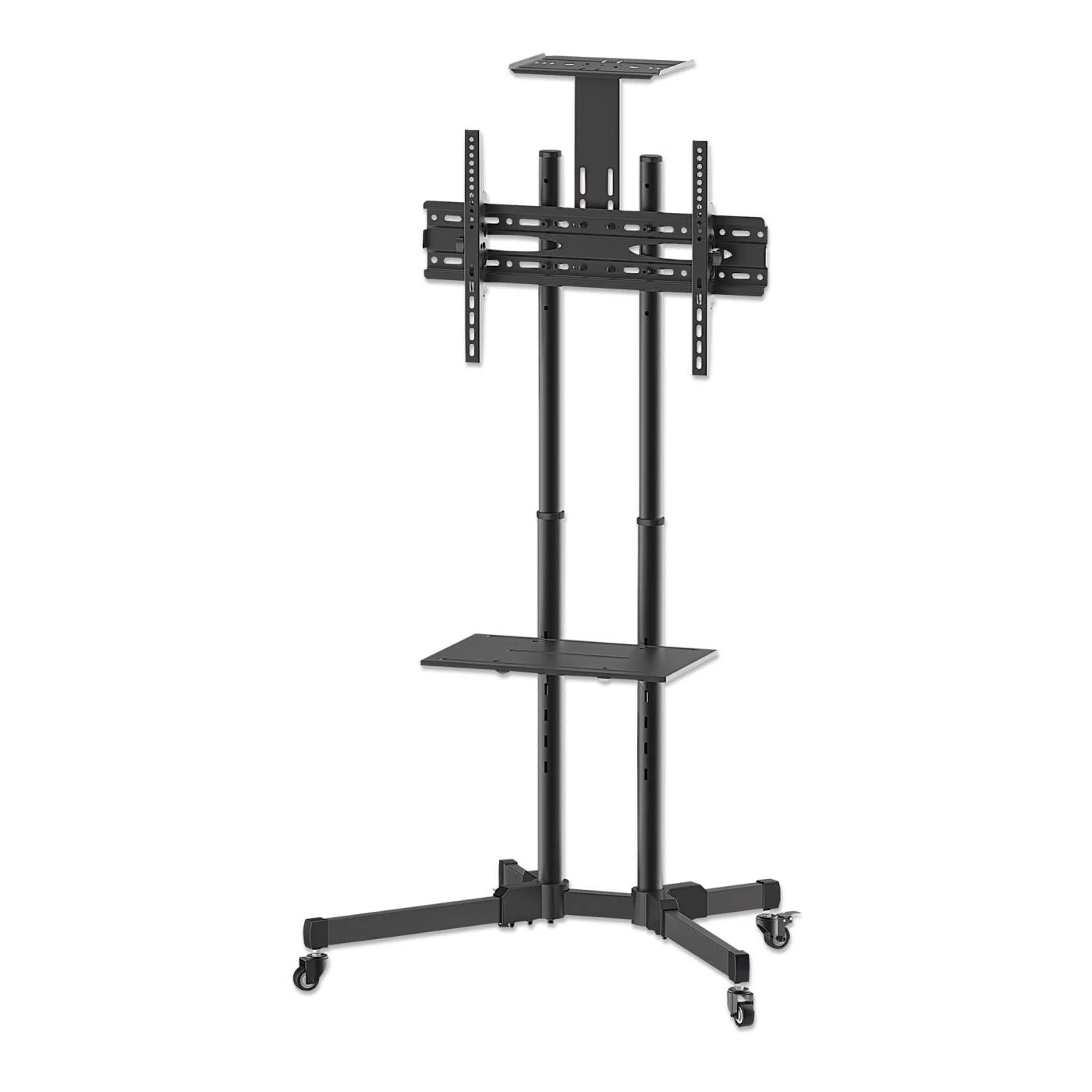 Manhattan Economy Height-Adjustable Multimedia TV Cart 1 Manhattan Economy Height-Adjustable Multimedia TV Cart