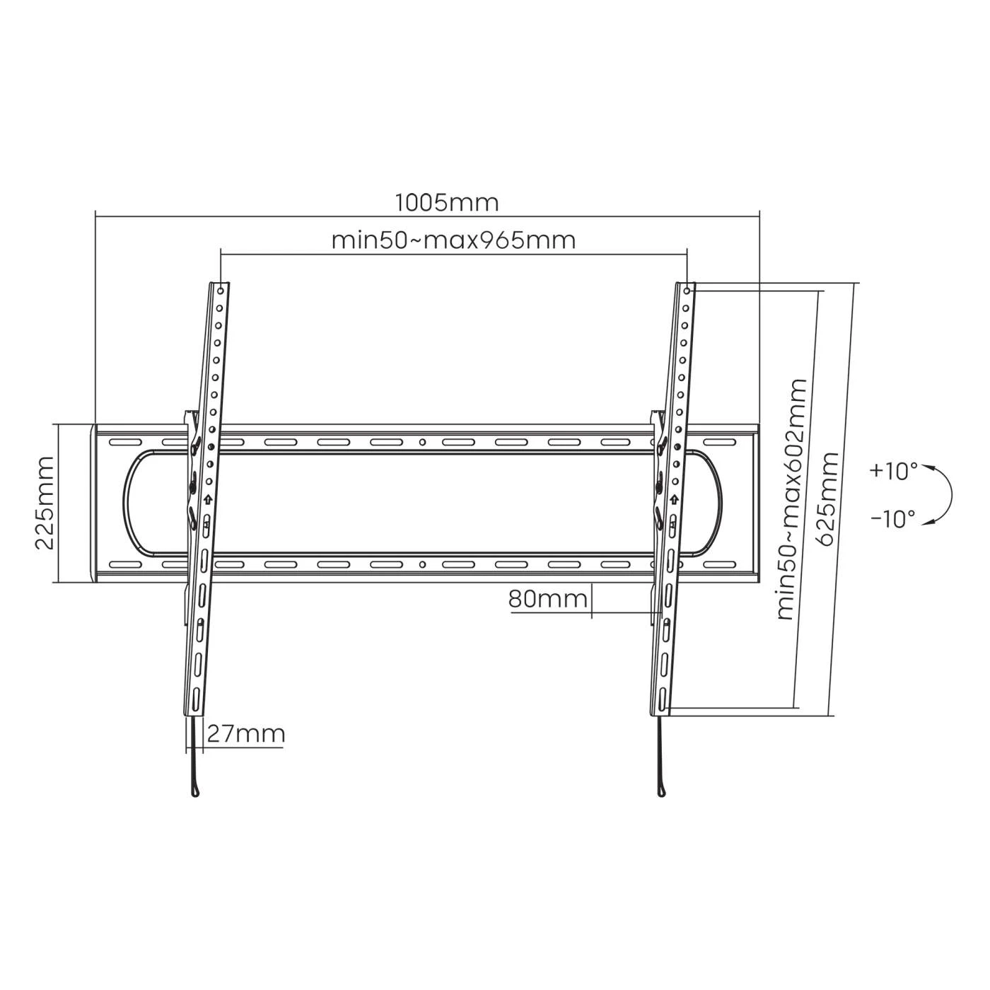 Manhattan Heavy-Duty Large-Screen Tilting TV Wall Mount 14 Manhattan Heavy-Duty Large-Screen Tilting TV Wall Mount - Image 14