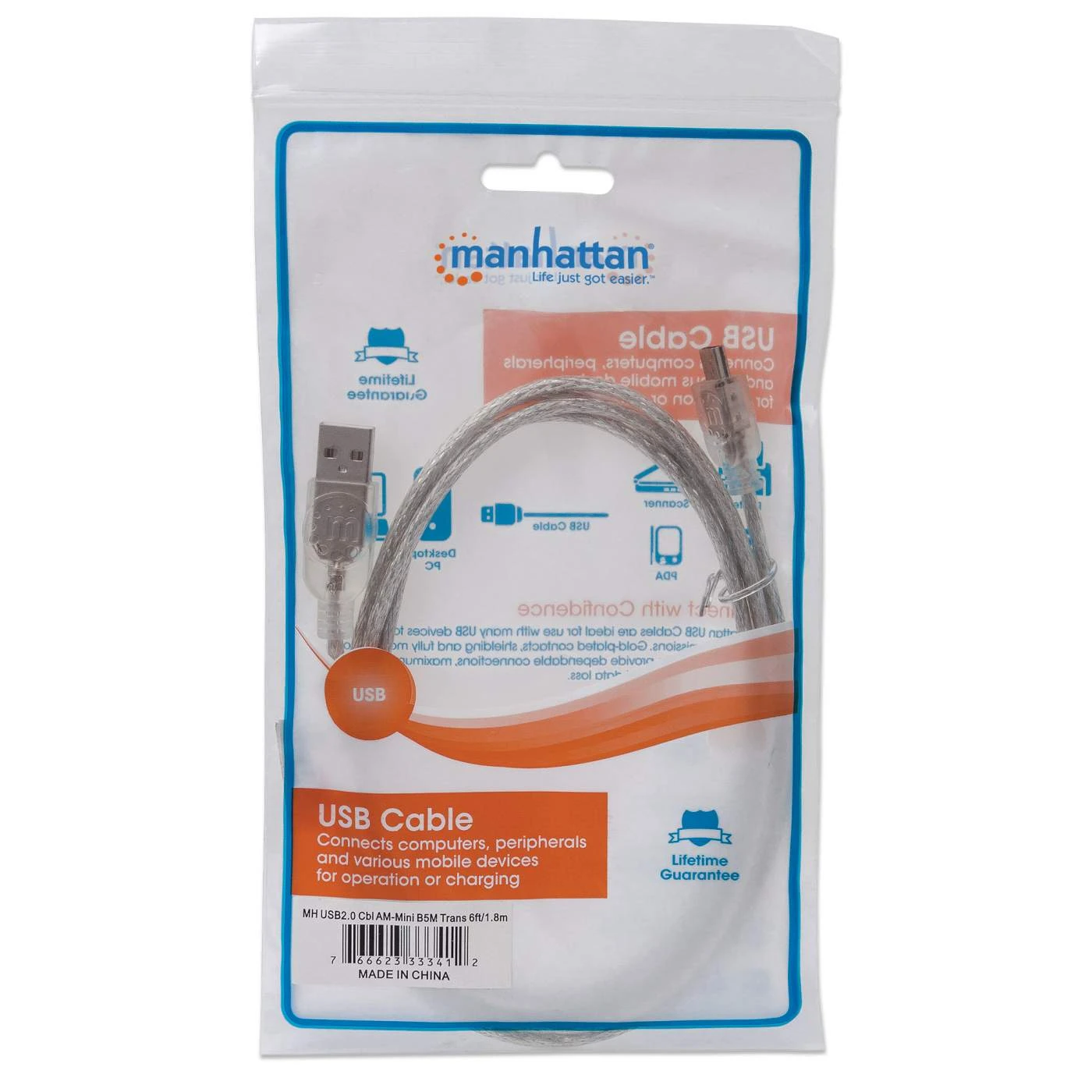 Manhattan Hi-Speed USB Mini-B Device Cable 2 Manhattan Hi-Speed USB Mini-B Device Cable - Image 2