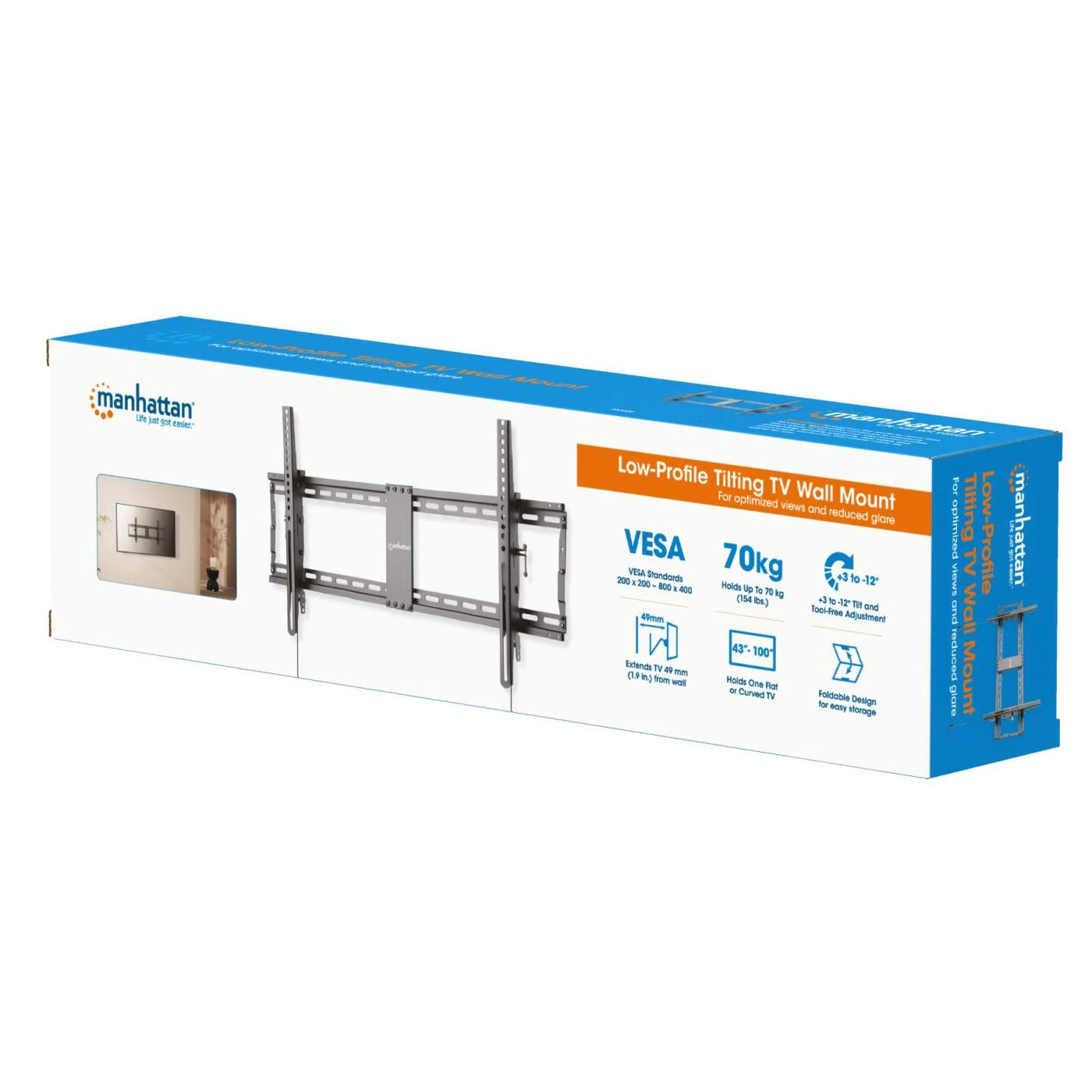 Manhattan Low-Profile Tilting TV Wall Mount 2 Manhattan Low-Profile Tilting TV Wall Mount - Image 2