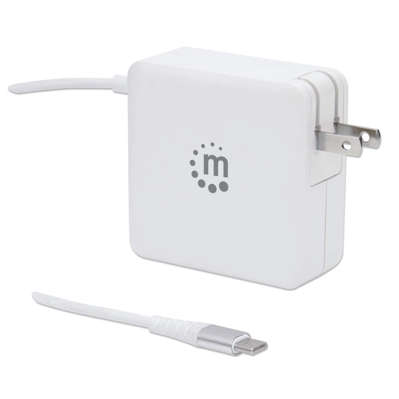 Manhattan Power Delivery Wall Charger With Built-in USB-C Cable - 60 W 2 Manhattan Power Delivery Wall Charger With Built-in USB-C Cable - 60 W - Image 2
