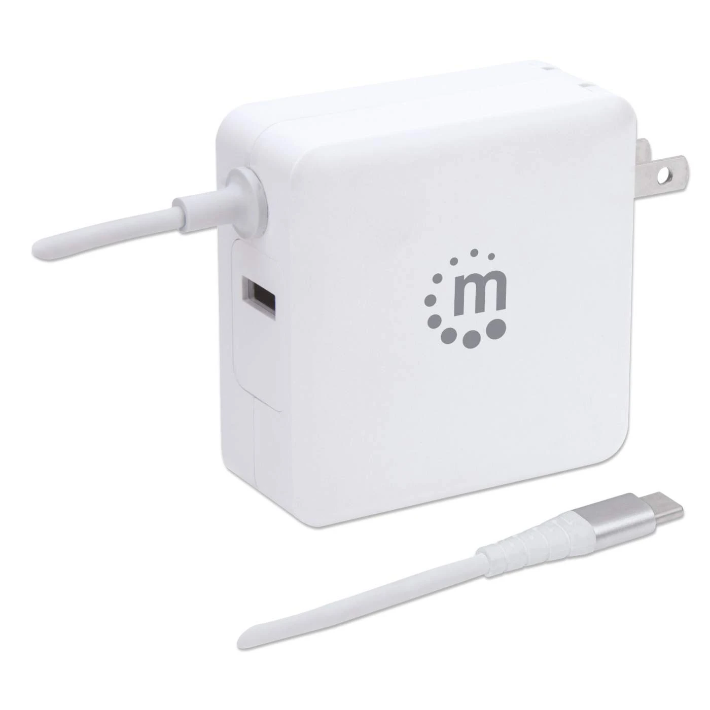 Manhattan Power Delivery Wall Charger With Built-in USB-C Cable - 60 W 6 Manhattan Power Delivery Wall Charger With Built-in USB-C Cable - 60 W - Image 6