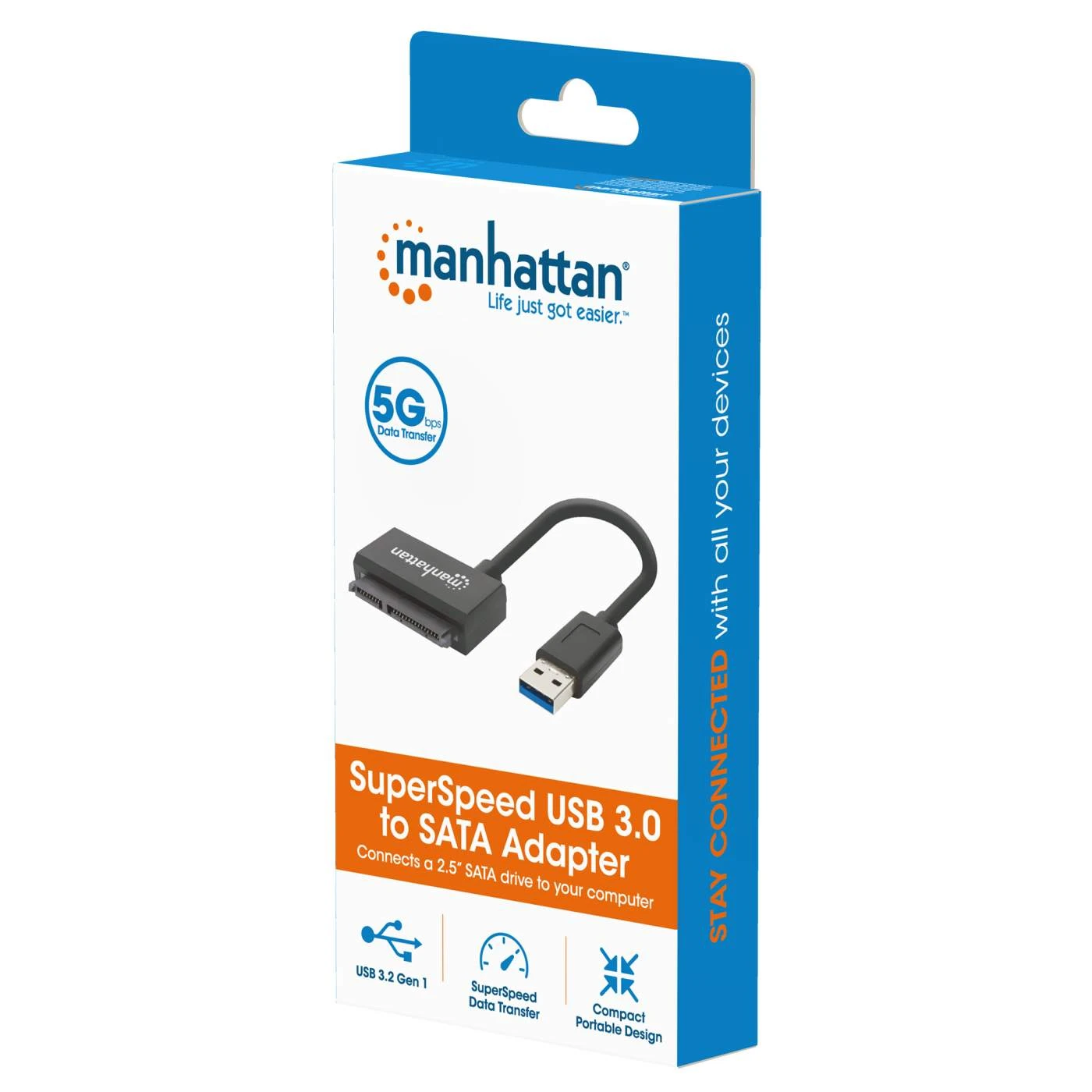 Manhattan SuperSpeed USB 3.0 To SATA Adapter 2 Manhattan SuperSpeed USB 3.0 To SATA Adapter - Image 2