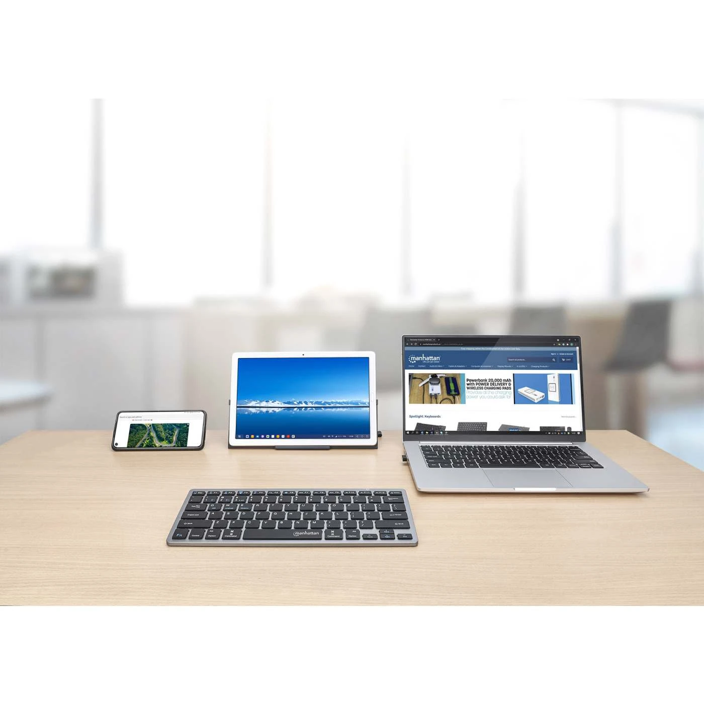 Manhattan Ultra Slim Dual-Mode Wireless Keyboard 8 Manhattan Ultra Slim Dual-Mode Wireless Keyboard - Image 8