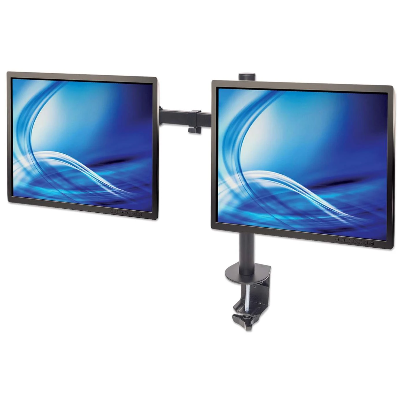 Manhattan Universal Dual Monitor Mount With Double-Link Swing Arms 5 Manhattan Universal Dual Monitor Mount With Double-Link Swing Arms - Image 5