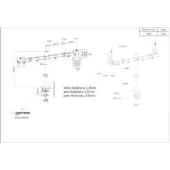 Manhattan Universal Dual Monitor Mount With Double-Link Swing Arms 17 Manhattan Universal Dual Monitor Mount With Double-Link Swing Arms -Manhattan Store universal dual monitor mount with double link swing arms 461528 5