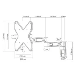 Manhattan Universal Flat-Panel TV Articulating Wall Mount 15 Manhattan Universal Flat-Panel TV Articulating Wall Mount -Manhattan Store universal flat panel tv articulating wall mount 423755 7