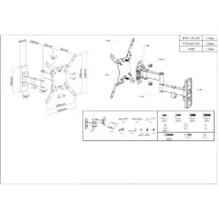 Manhattan Universal Flat-Panel Articulating TV Wall Mount 14 Manhattan Universal Flat-Panel Articulating TV Wall Mount -Manhattan Store universal flat panel tv articulating wall mount 461405 5