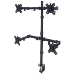 Manhattan Universal Four Monitor Mount With Double-Link Swing Arms