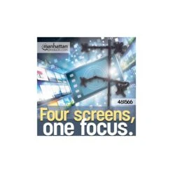 Manhattan Universal Four Monitor Mount With Double-Link Swing Arms -Manhattan Store universal four monitor mount with double link swing arms 461566 4 50d8390c 620c 4a12 9a81 9e1ef6bc5363