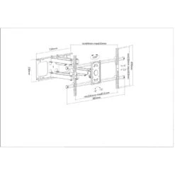 Manhattan Universal LCD Full-Motion Large-Screen Wall Mount, For 37" To 90" -Manhattan Store universal lcd full motion large screen wall mount 461290 5
