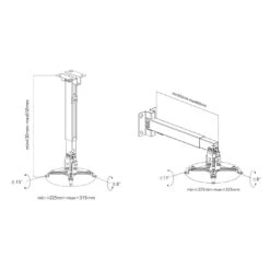 Manhattan Universal Projector Wall Or Ceiling Mount -Manhattan Store universal projector wall or ceiling mount 461207 9