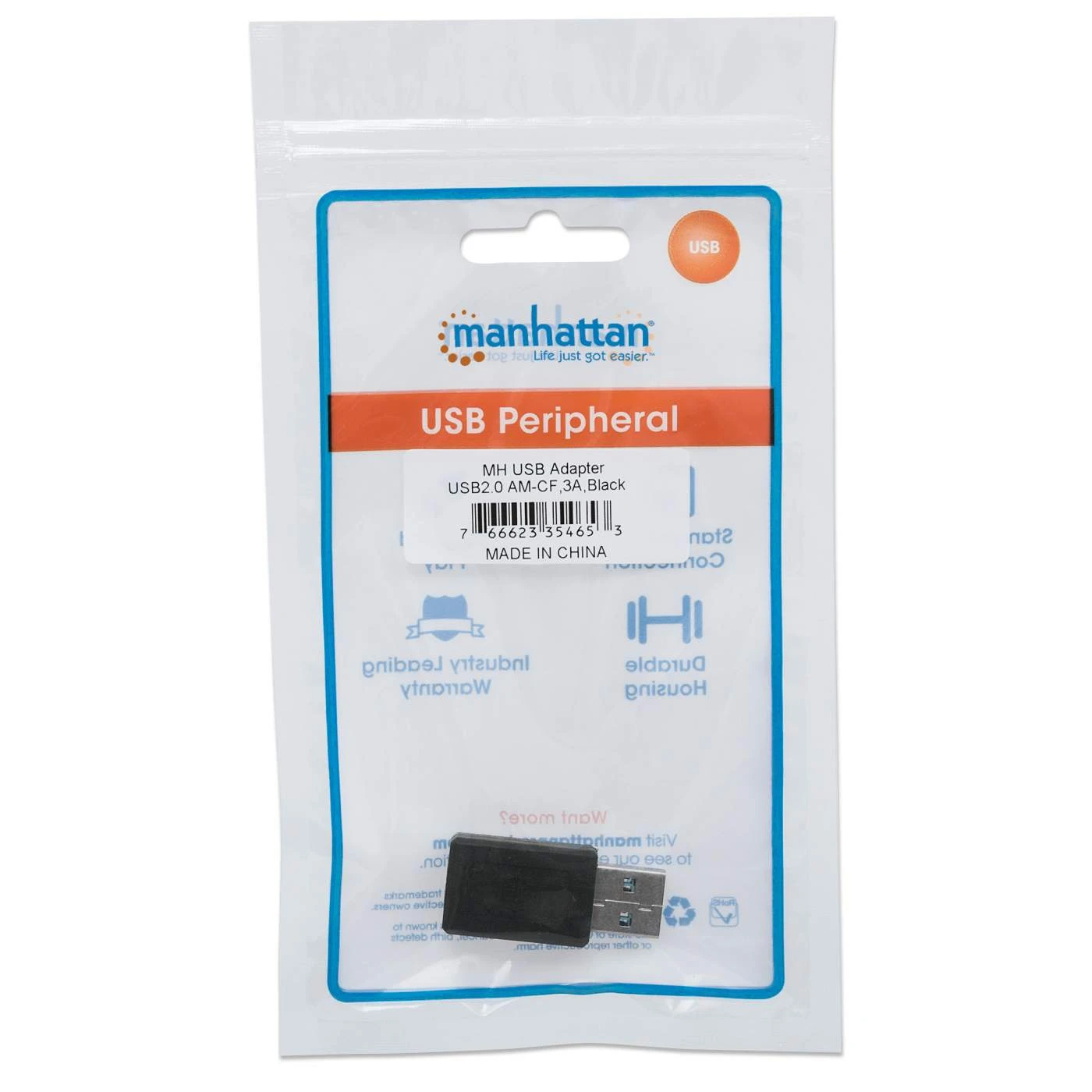 Manhattan USB 2.0 Type-C To Type-A Adapter 2 Manhattan USB 2.0 Type-C To Type-A Adapter - Image 2