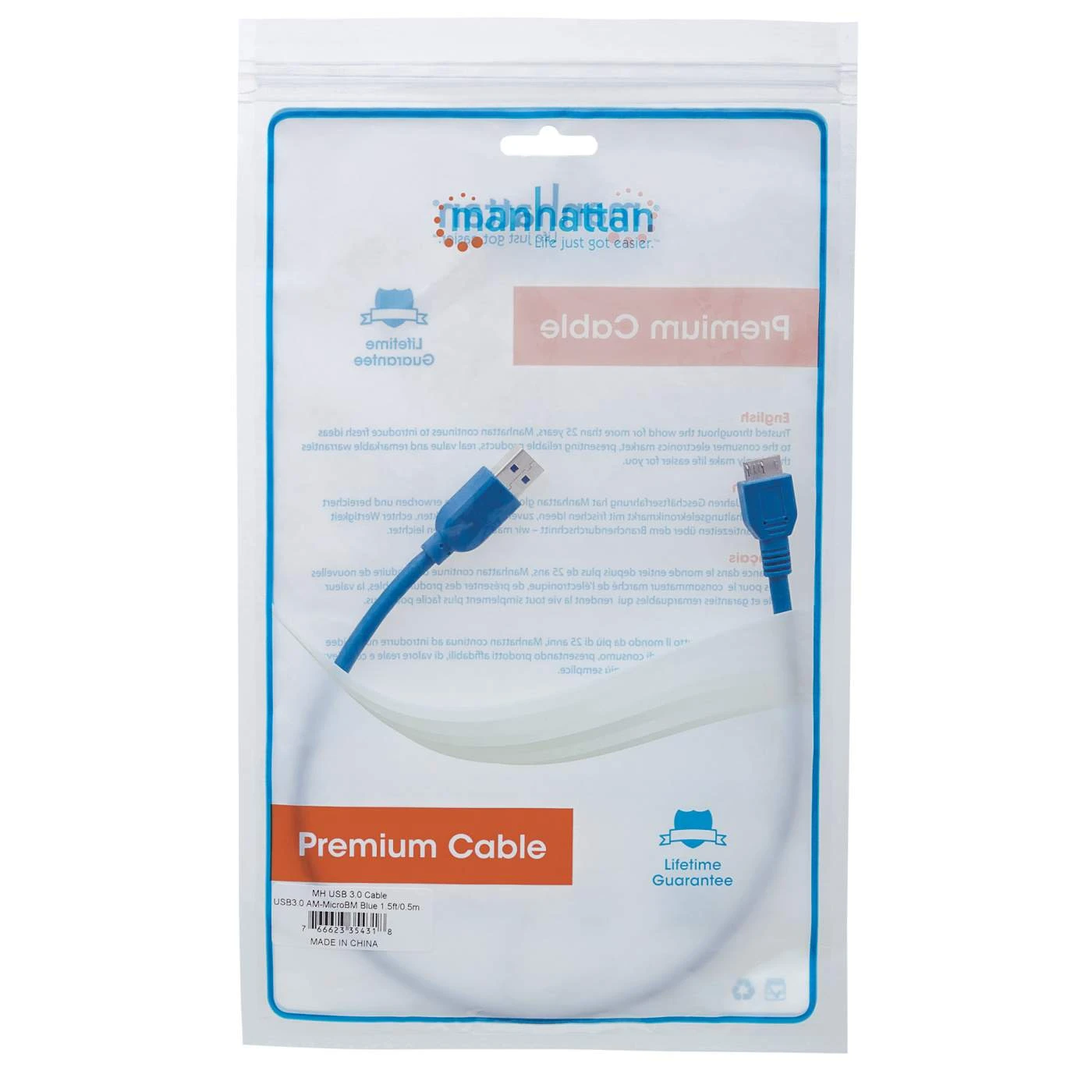 Manhattan USB 3.0 Type-A To Micro-USB Cable 2 Manhattan USB 3.0 Type-A To Micro-USB Cable - Image 2