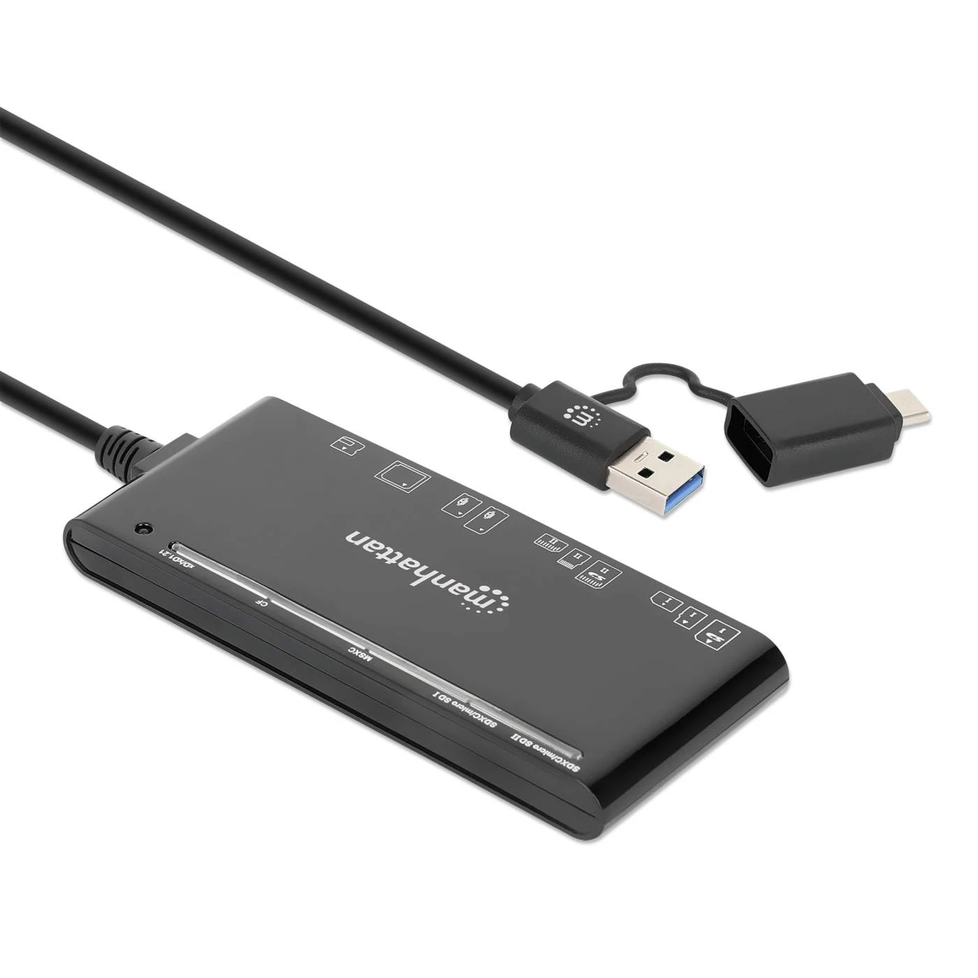 Manhattan USB 3.0 Type-C / Type-A Combo Multi-Card Reader / Writer 2 Manhattan USB 3.0 Type-C / Type-A Combo Multi-Card Reader / Writer - Image 2