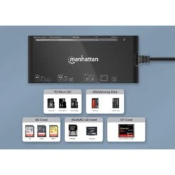 Manhattan USB 3.0 Type-C / Type-A Combo Multi-Card Reader / Writer 15 Manhattan USB 3.0 Type-C / Type-A Combo Multi-Card Reader / Writer -Manhattan Store usb 30 type c type a combo multi card reader writer 102605 7