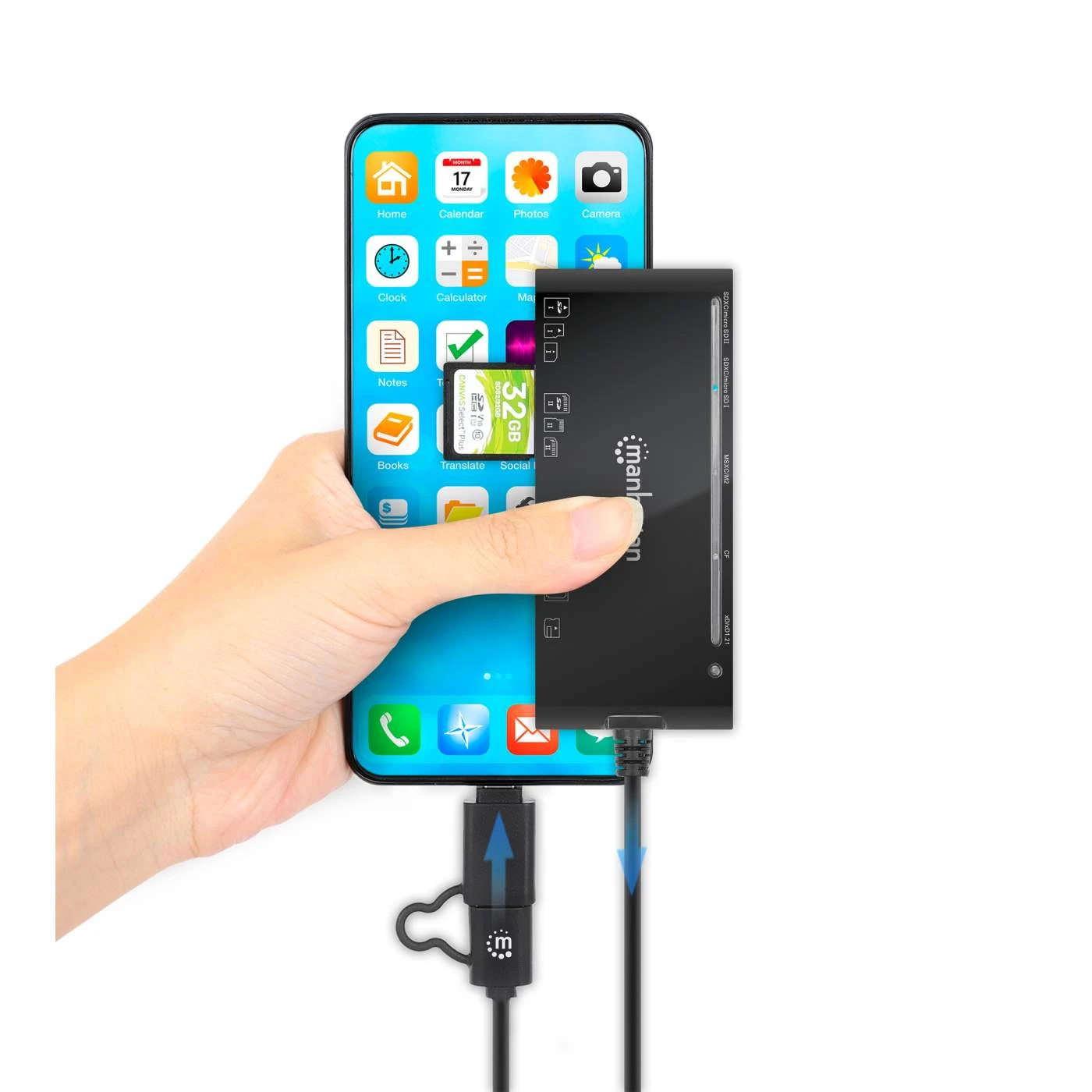 Manhattan USB 3.0 Type-C / Type-A Combo Multi-Card Reader / Writer 9 Manhattan USB 3.0 Type-C / Type-A Combo Multi-Card Reader / Writer - Image 9