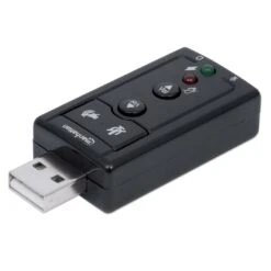 Manhattan USB-A To 3.5 Mm Audio Adapter With Volume Controls