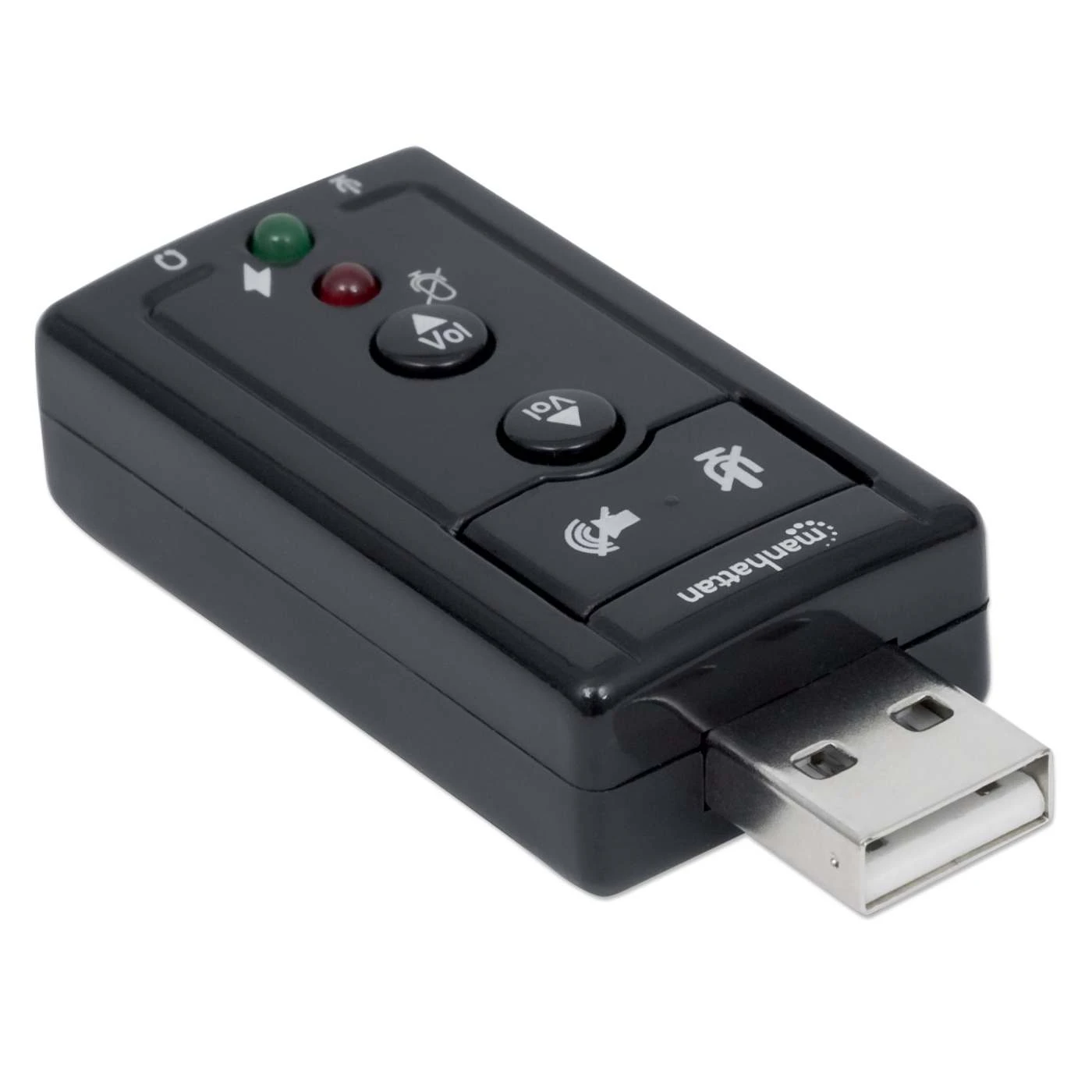 Manhattan USB-A To 3.5 Mm Audio Adapter With Volume Controls 3 Manhattan USB-A To 3.5 Mm Audio Adapter With Volume Controls - Image 3