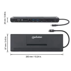 Manhattan USB-C 11-in-1 Triple-Monitor Docking Station With MST 25 Manhattan USB-C 11-in-1 Triple-Monitor Docking Station With MST -Manhattan Store usb c 11 in 1 triple monitor docking station with mst 153478 10 44b92e94 9f34 487b 9e31 8593efee9c72