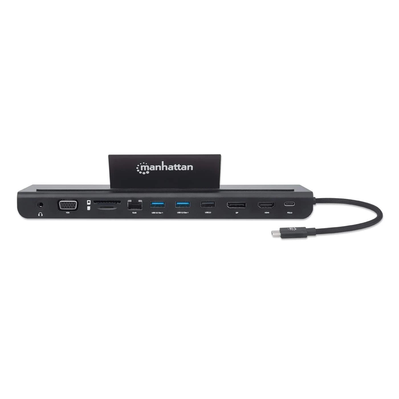 Manhattan USB-C 11-in-1 Triple-Monitor Docking Station With MST 7 Manhattan USB-C 11-in-1 Triple-Monitor Docking Station With MST - Image 7