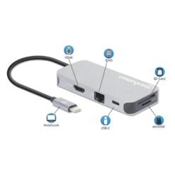 Manhattan USB-C 8-in-1 Docking Station With Power Delivery -Manhattan Store usb c 8 in 1 docking station with power delivery 130615 10 d6bb2153 5e5b 4abc 9c91 00654ed8d946