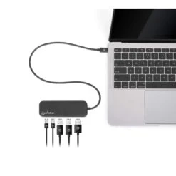 Manhattan USB-C Docking Station With 100 W PD / 4K HDMI 5-in-1 Multiport USB Hub -Manhattan Store usb c docking station with 100 w pd 4k hdmi 5 in 1 multiport usb hub 130721 5