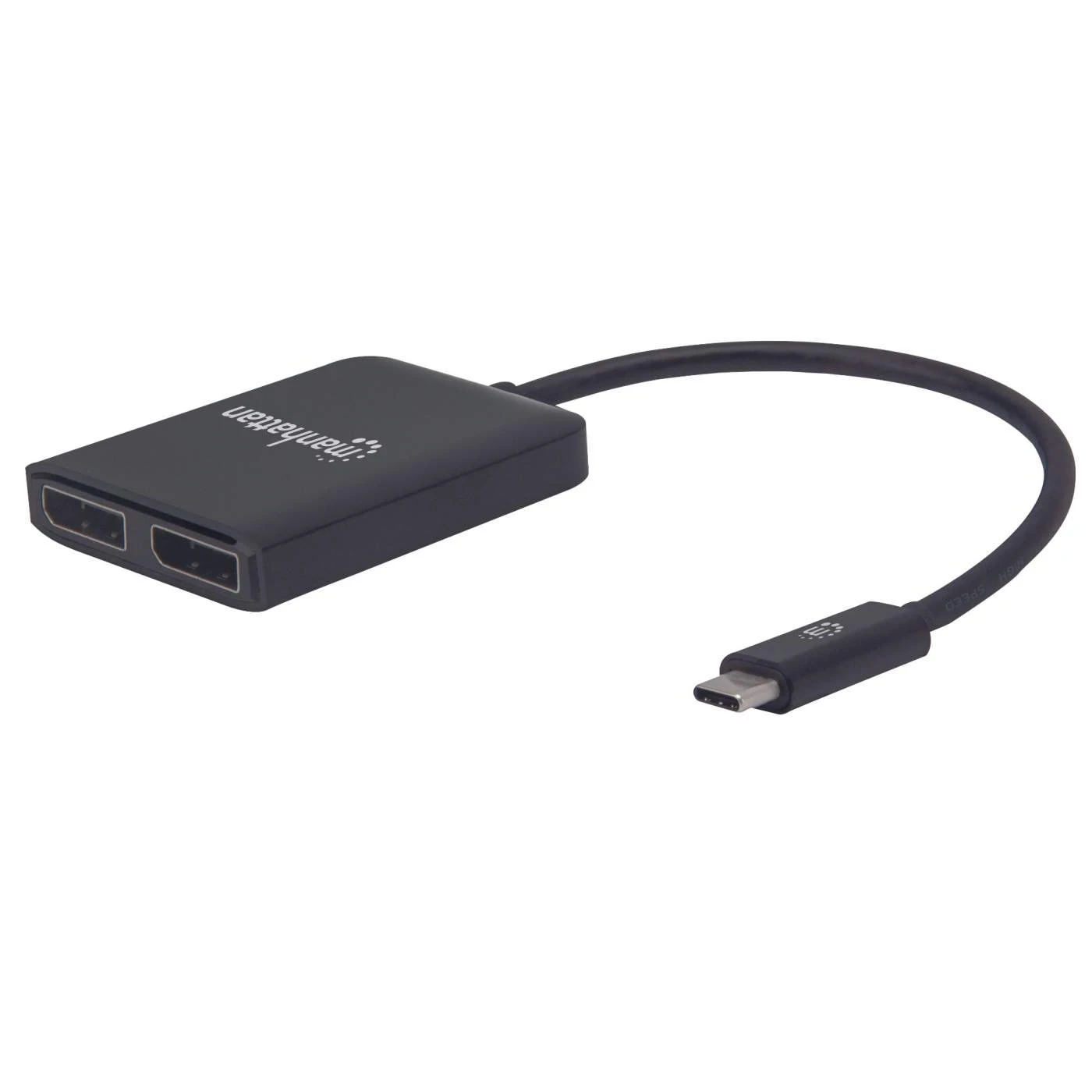 Manhattan USB-C To Dual DisplayPort Adapter - MST Hub 1 Manhattan USB-C To Dual DisplayPort Adapter - MST Hub