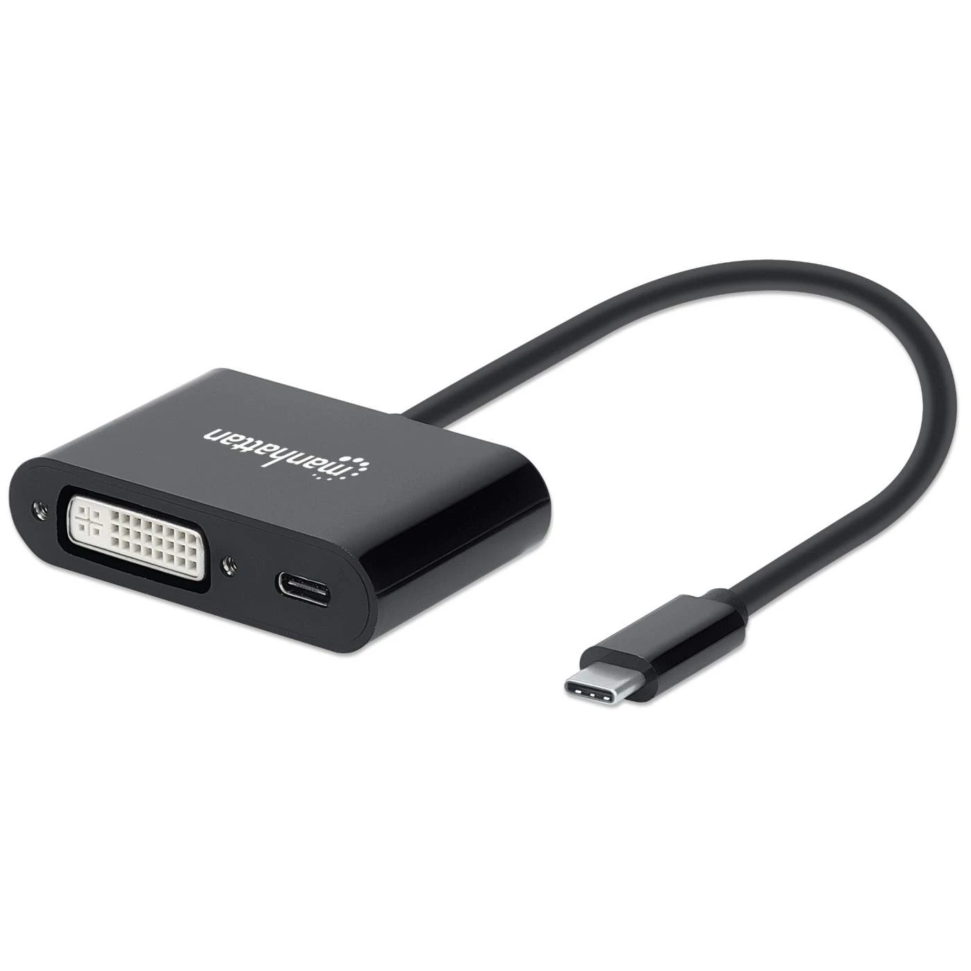 Manhattan USB-C To DVI Converter With Power Delivery Port 1 Manhattan USB-C To DVI Converter With Power Delivery Port