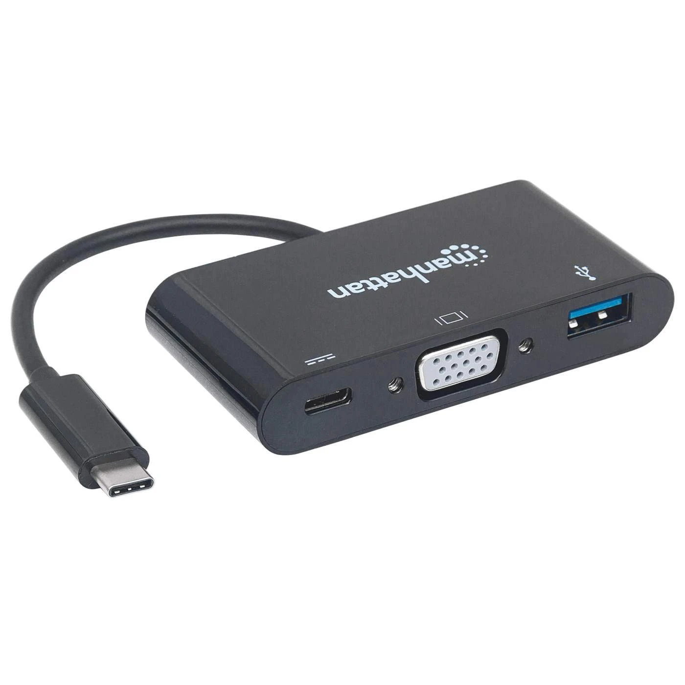 Manhattan USB-C To VGA 3-in-1 Docking Converter With Power Delivery 3 Manhattan USB-C To VGA 3-in-1 Docking Converter With Power Delivery - Image 3