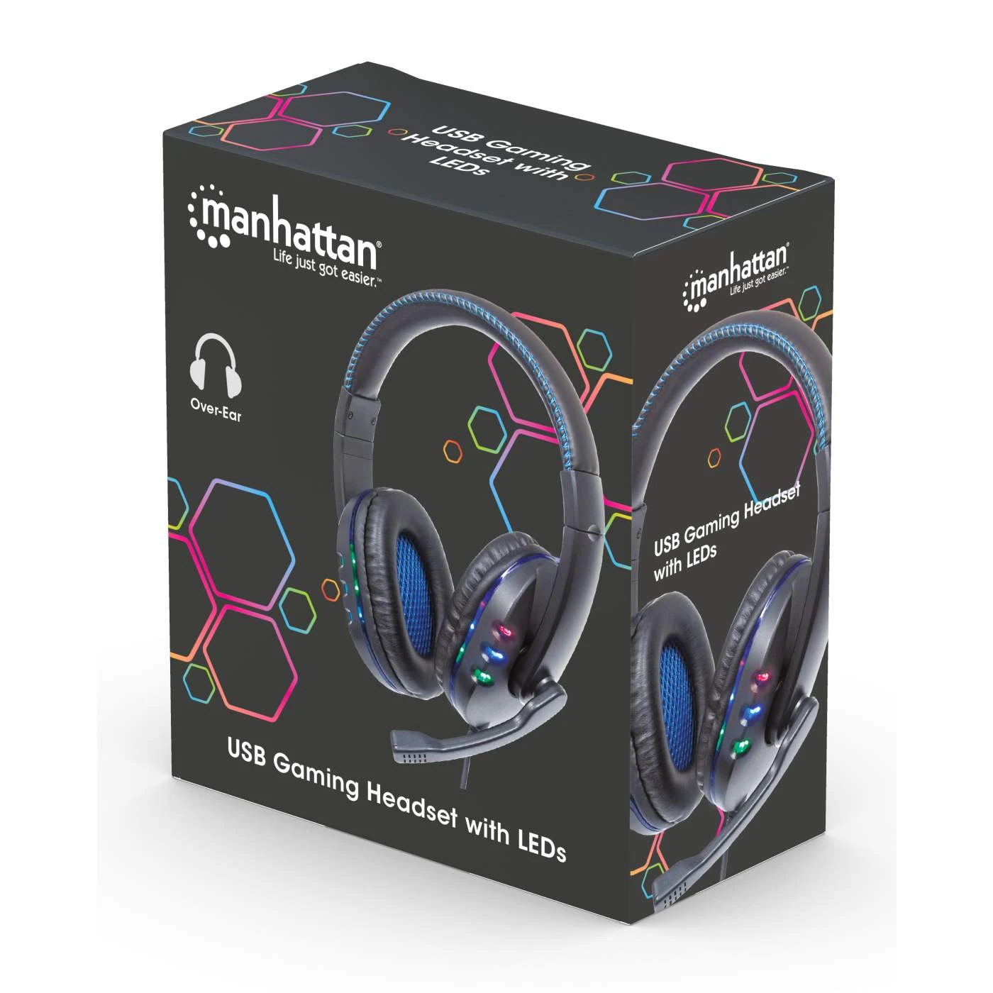 Manhattan USB Gaming Headset With LEDs 2 Manhattan USB Gaming Headset With LEDs - Image 2