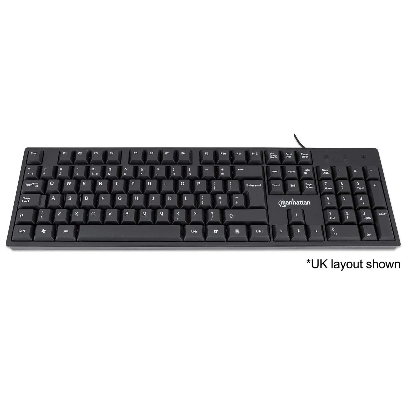 Manhattan USB Computer Keyboard - Full SIze - 104 Keys - For Windows, PC, Laptop 7 Manhattan USB Computer Keyboard - Full SIze - 104 Keys - For Windows, PC, Laptop - Image 7