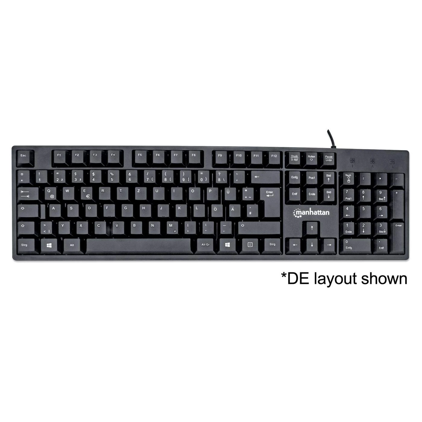 Manhattan USB Computer Keyboard - Full SIze - 104 Keys - For Windows, PC, Laptop 8 Manhattan USB Computer Keyboard - Full SIze - 104 Keys - For Windows, PC, Laptop - Image 8