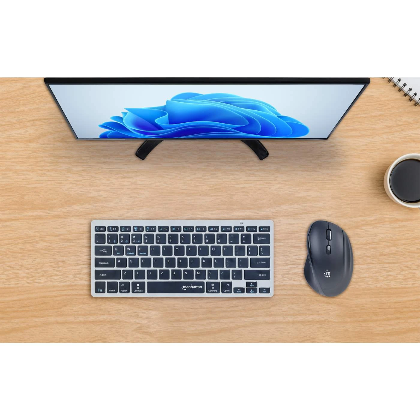 Manhattan Ergonomic Wireless Mouse With 2-in-1 USB Receiver 9 Manhattan Ergonomic Wireless Mouse With 2-in-1 USB Receiver - Image 9