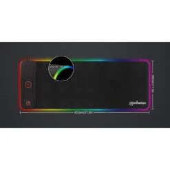 Manhattan XXL RGB LED Gaming Mousepad With Wireless Charger - 10 W -Manhattan Store xxl rgb led gaming mousepad with wireless charger 10 w 425513 6